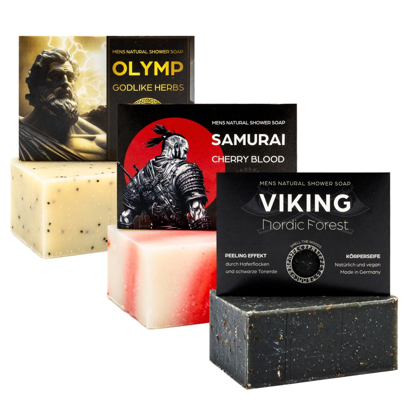 Myth Bundle - VIKING SAMURAI OLYMP Exfoliating Body Care Soap