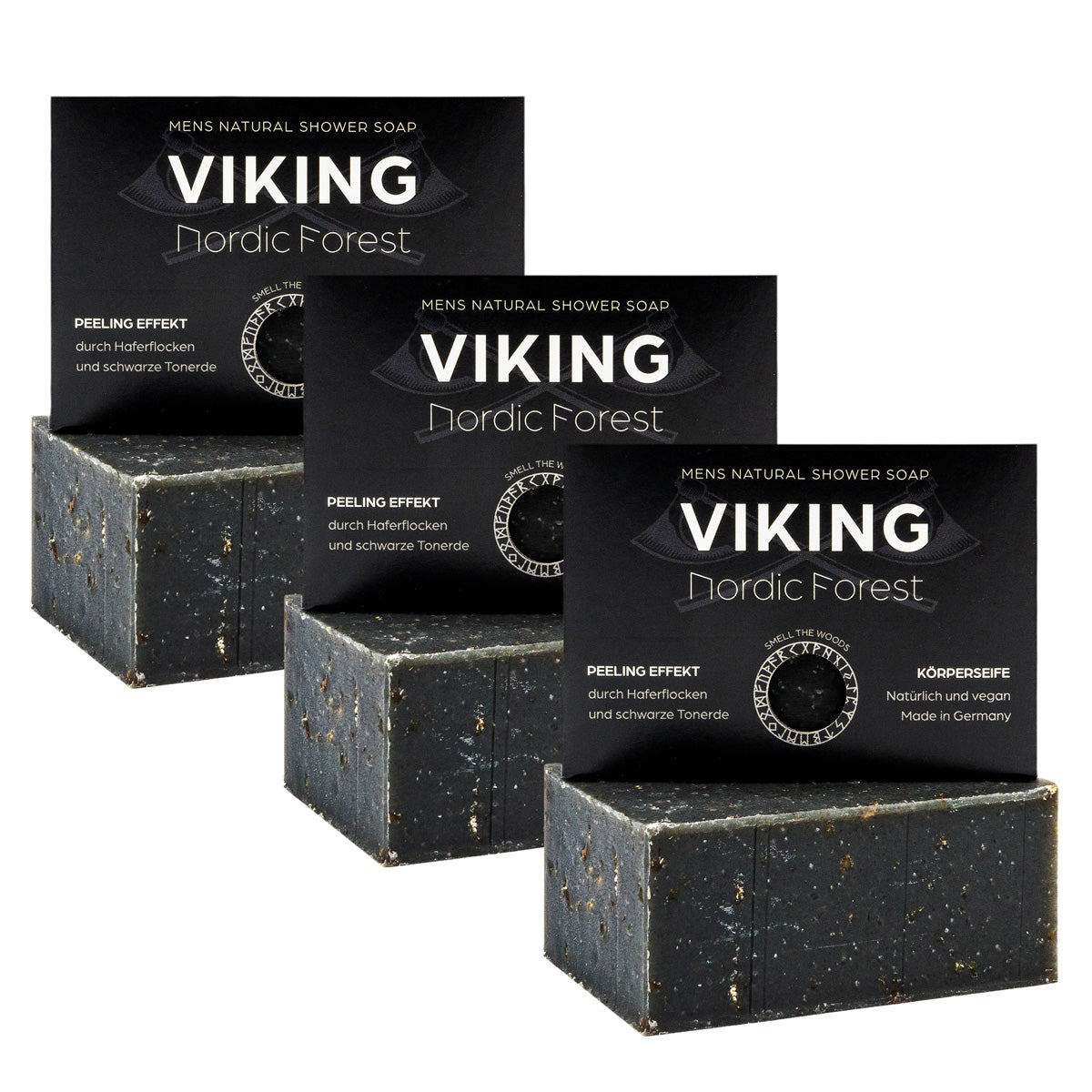 Paquete de jabón exfoliante para hombre Viking Nordic Forest